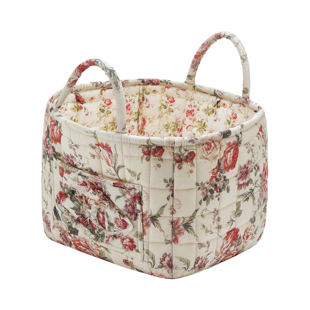 Boho Fabric Storage Basket, Large Capacity Laundry Basket, 12.2'' x 10.23'' x 10.23'' Collapsible Laundry Hamper with