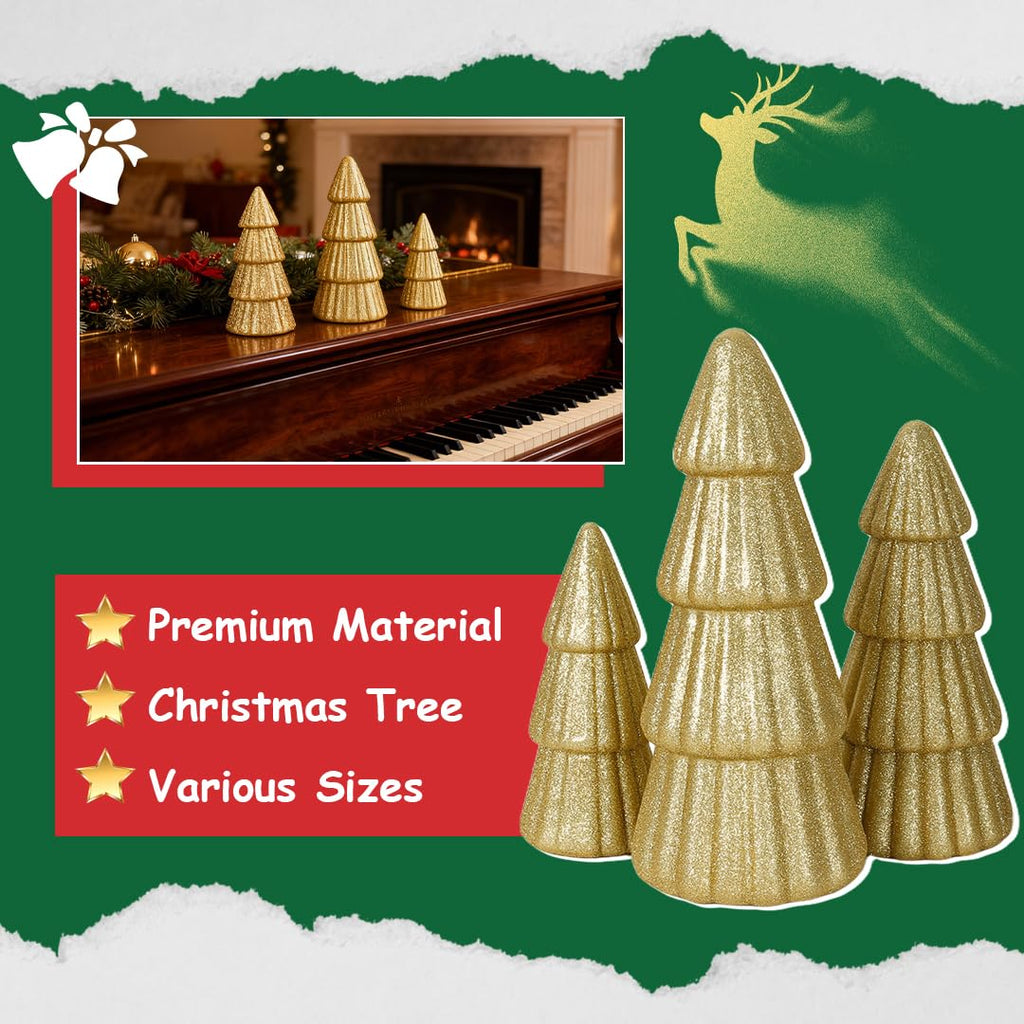 Gold Tabletop Christmas Trees