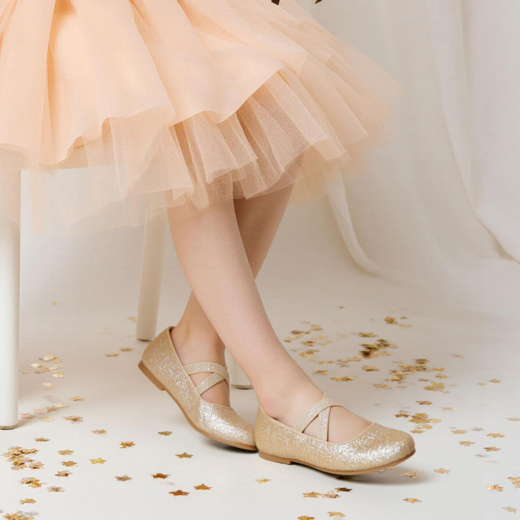 Pairs Girls Ballerina Dress Shoes Mary Jane Flats
