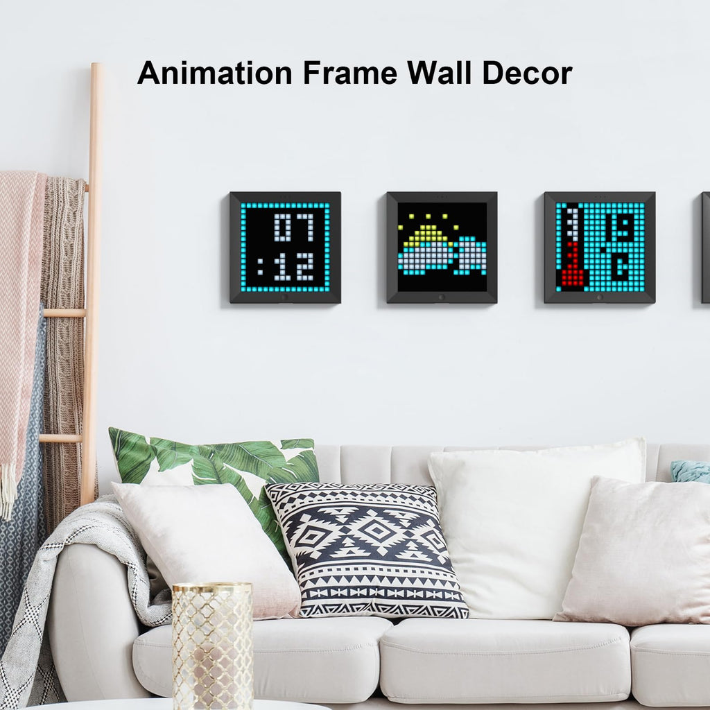 Pixoo - Pixel Art Digital Picture Frame with 16x16 LED Display APP Control - Cool Animation Frame Wall/Desk Mount for