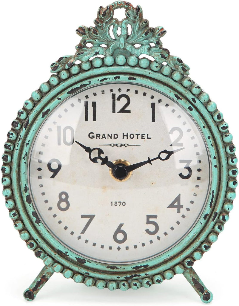 HOME Antique Table Clock Silent Non-Ticking
