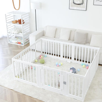 Baby Playard Play Area Kids Activity Center Playpen Playground Hoop for Indoor and Outdoor Use (12 Panels)