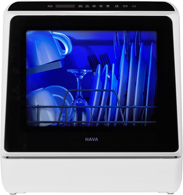 Countertop Dishwasher, 6 Programs Portable Dishwashers with 5L Built-in Water Tank, No Hookup Needed