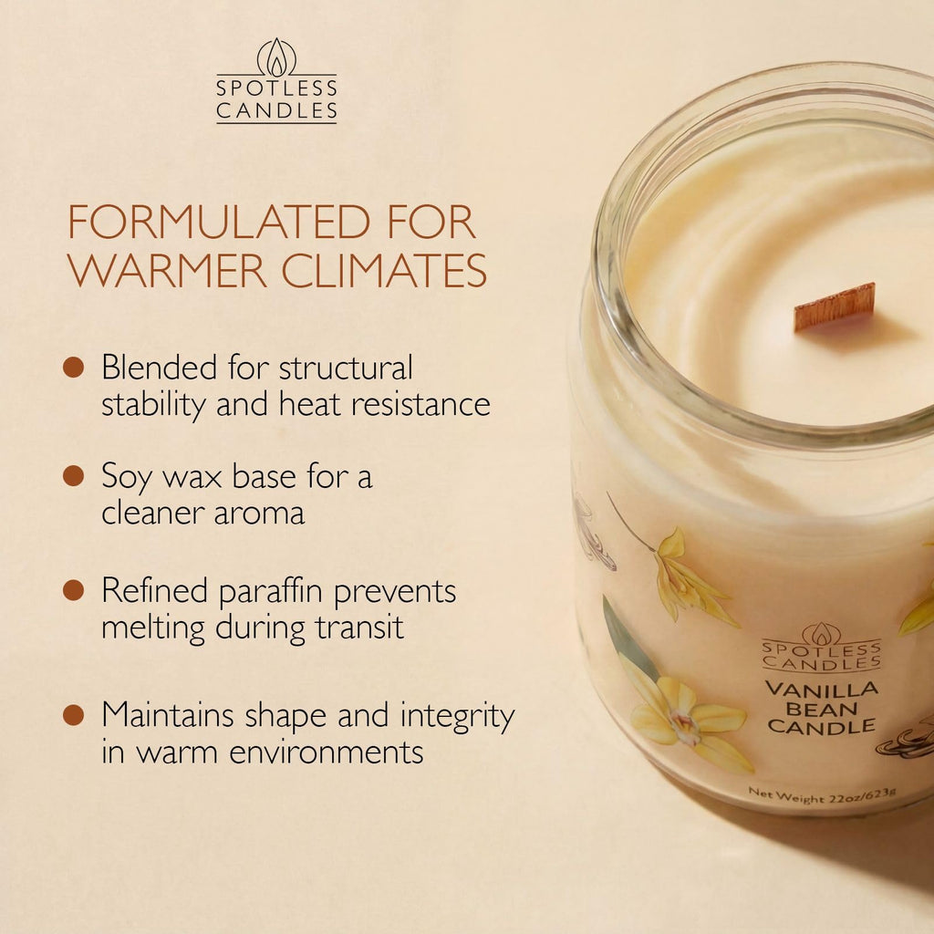 Vanilla Bean Candle 22oz: Upto 130 Hours Burn Time, Crackling Wooden Wick in Large Candle Jar with a Luxury Gift Box