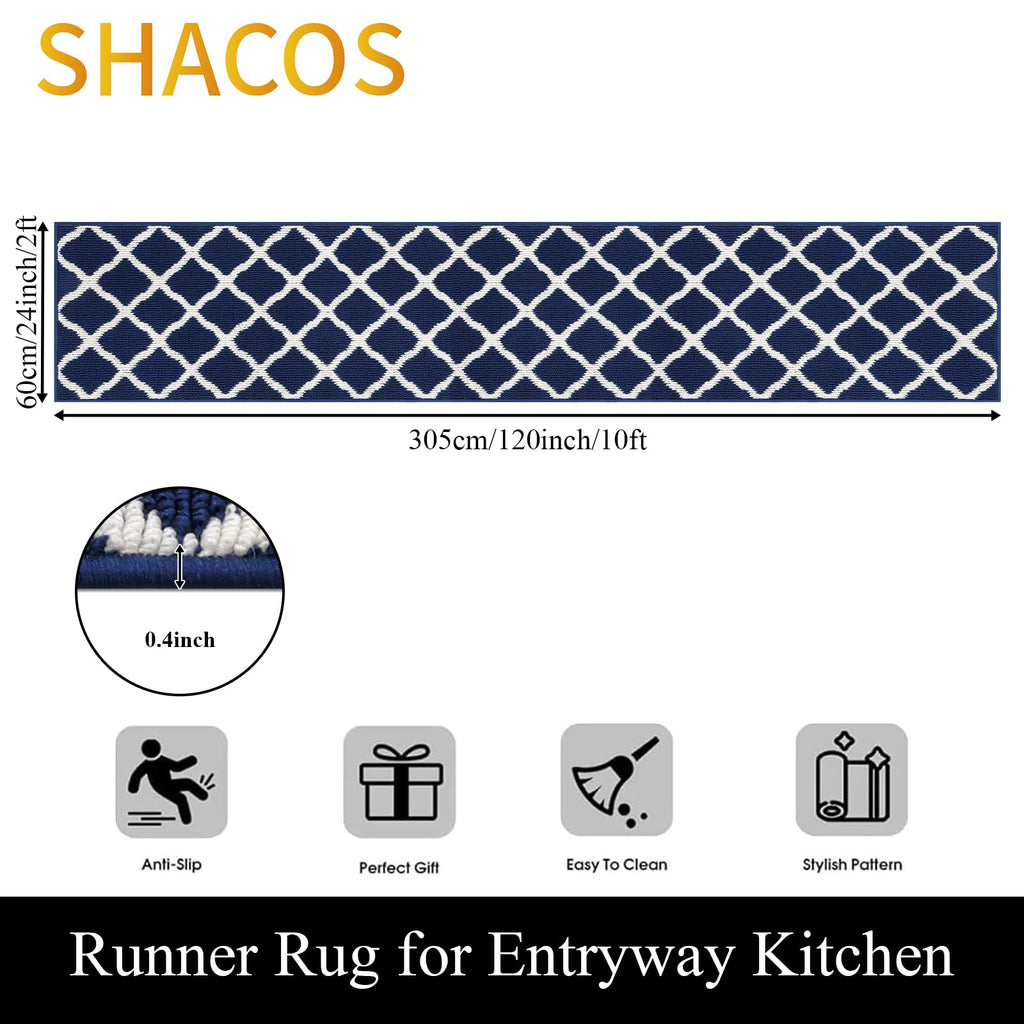 Extra Long Hallway Runner Rug 2x10 ft Indoor Washable Rug Runner Non Slip Rubber Backing Hall Kitchen Runner Rugs