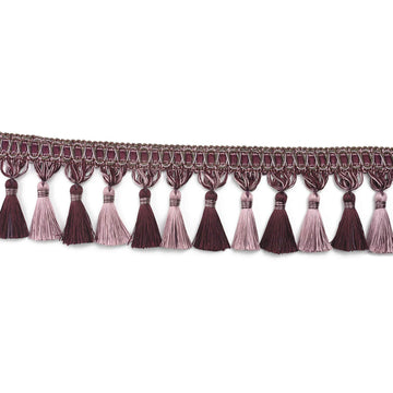 Handmade Tassel Fringe Trim Hand Knitting-Purple - 6.5 Yard