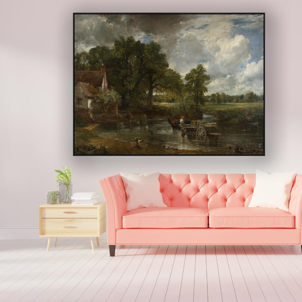 John Constable Canvas Art Print - The Hay Wain Poster - Landscape Oil Painting Reproduction - Nature Romantic Picture