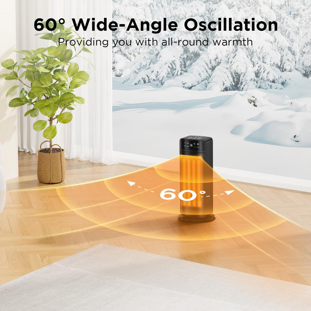 1500W Space Heaters for Indoor Use,PTC Ceramic Electric Heater with Remote