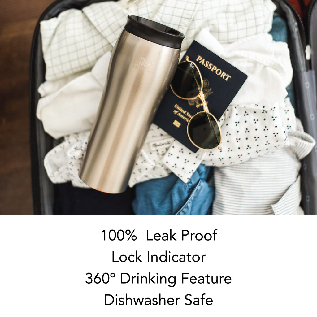 The Untippable Mug | Grips When Hit, Lifts for Sips | Insulated Stainless Steel Tumbler | Cupholder Friendly | Gifts