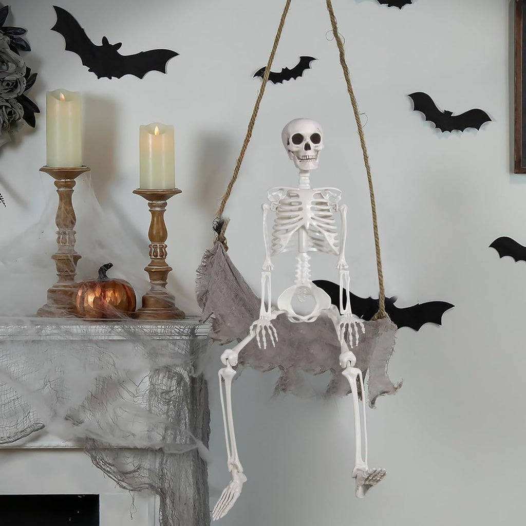 3ft Halloween Skeleton Human Full Body Skeleton Decorations for Halloween Party Haunted House Supplies (1pc)