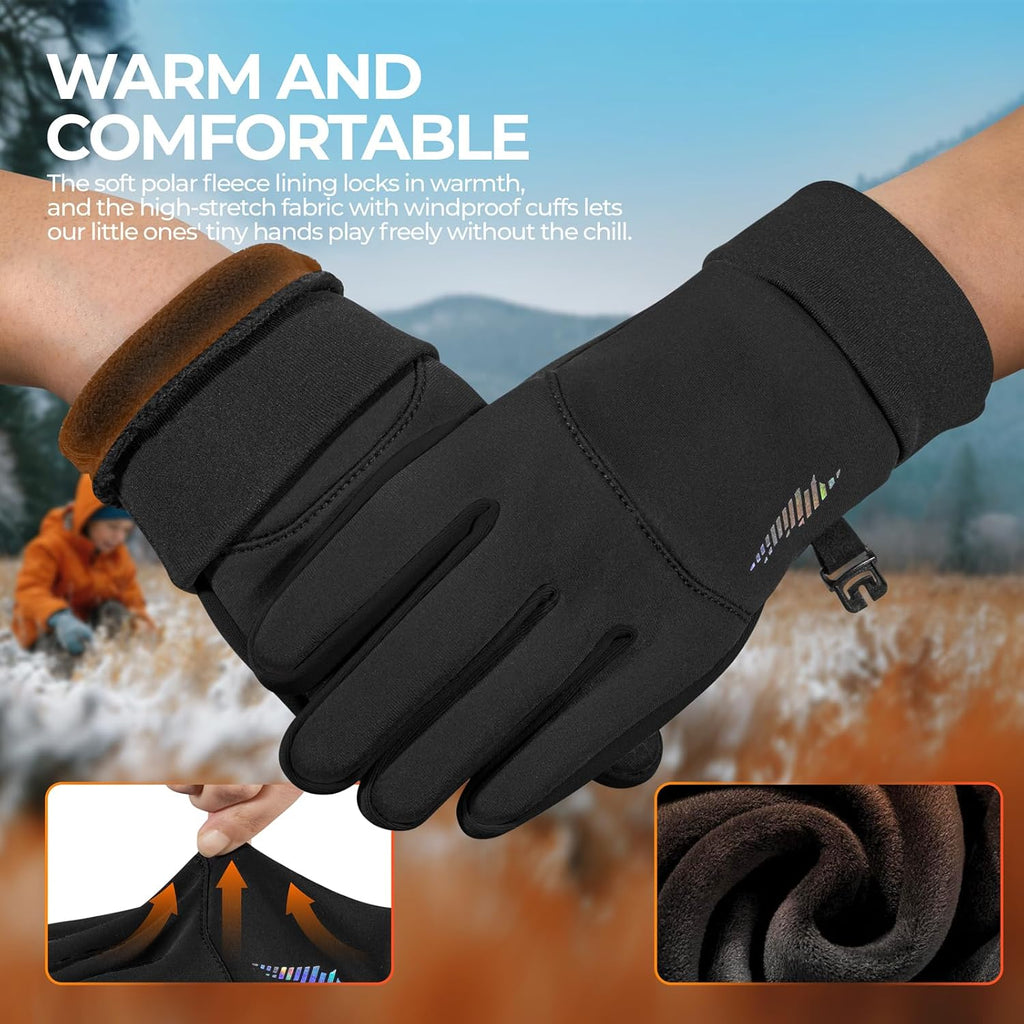 Kids Warm Winter Gloves Touchscreen Cycling Running Cold Weather