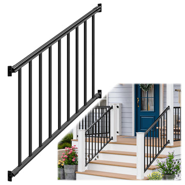 36 in x 4 ft Modular Aluminum Stair Railing Kit Without Post