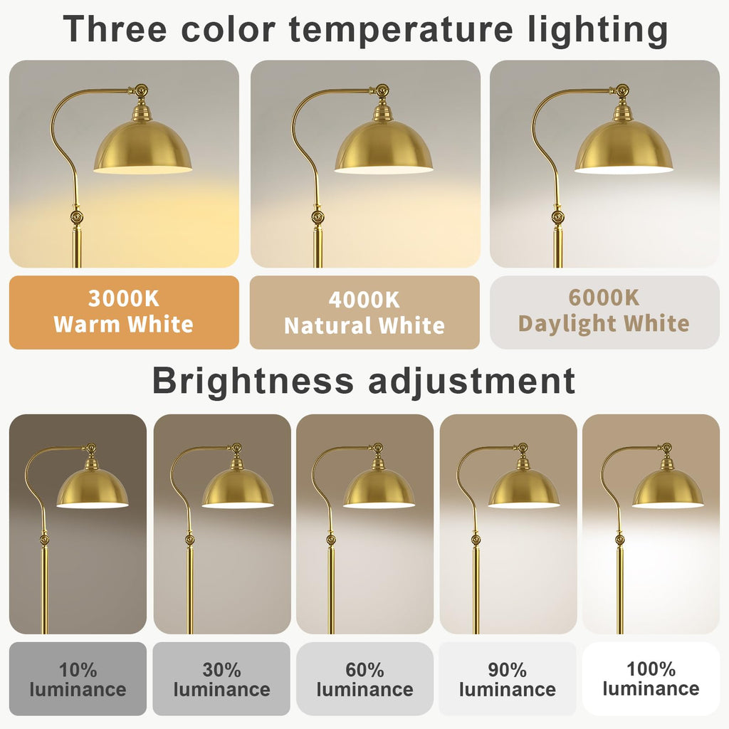 Bright Reading Floor Lamp with Remote and Bluetooth Dimming