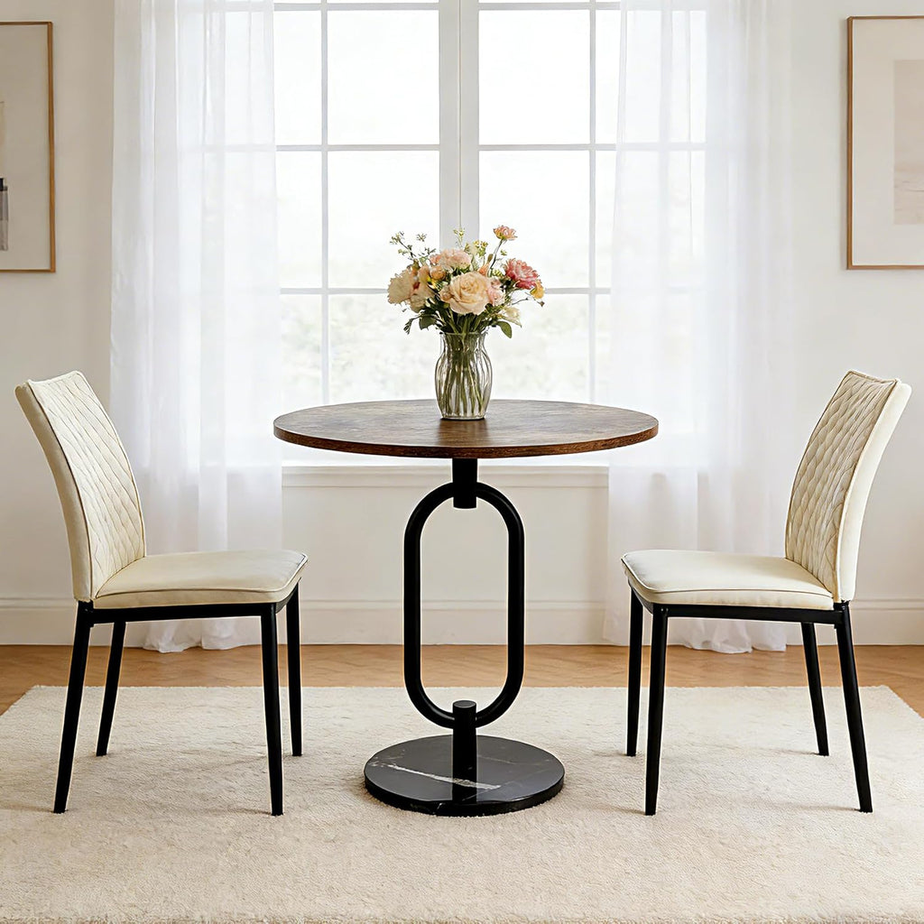 Lightdot Dining Chairs Set of 2, Velvet Comfortable Seats, Mid-Century Modern Living Room Chairs