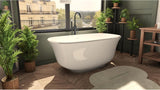 Elegance 59 in. L x 31 in. W x 23-5/8 in. H Freestanding Acrylic Bathtub, White Drain