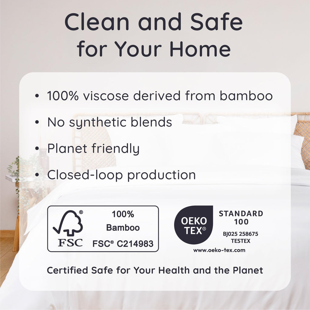 100% Viscose Derived from Bamboo Sheets Queen Size Deep Pocket Set - 4pcs Soft Cooling Sheets Queen Size, Fits Up to