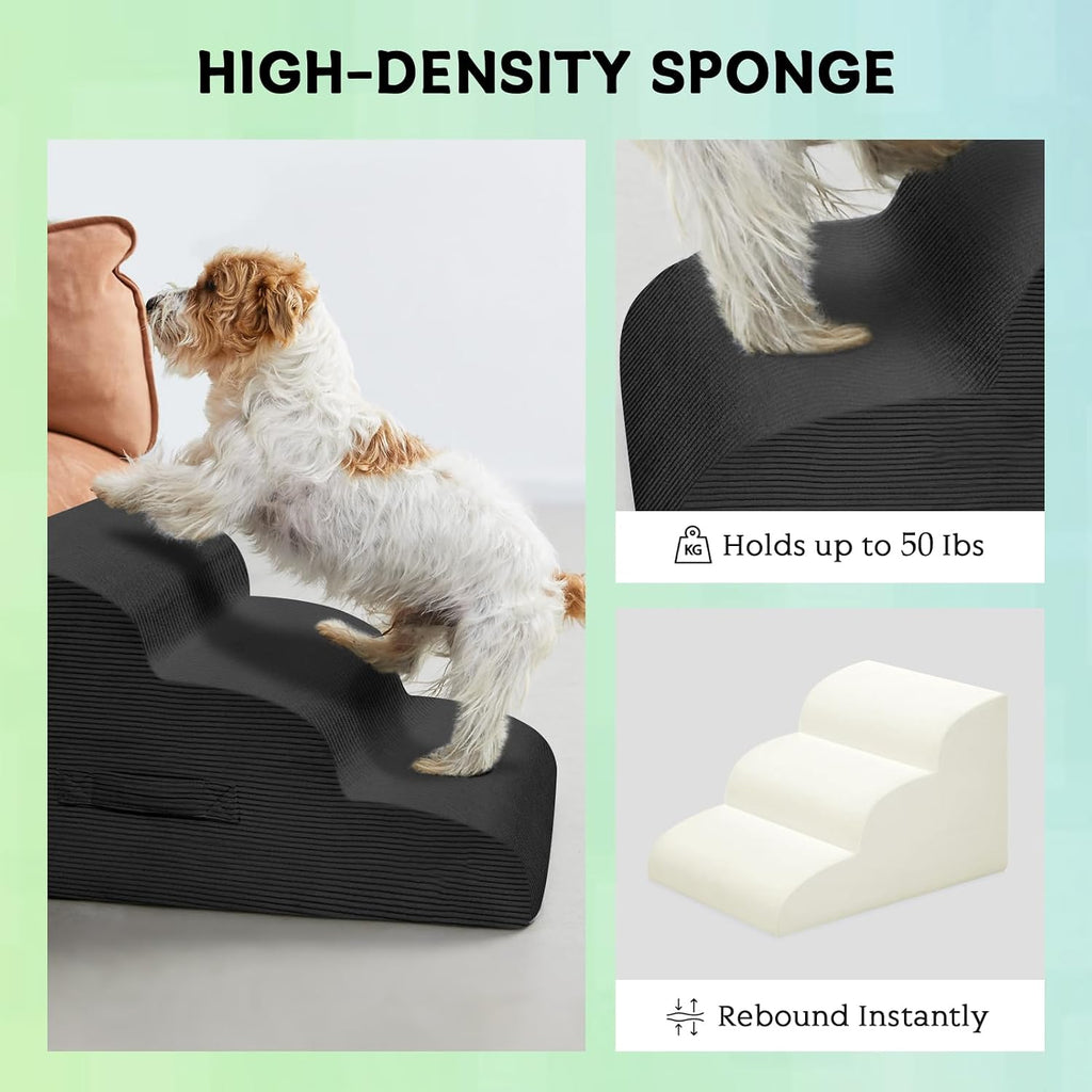 4 Step Dog Stairs Pet Ramp for High Beds, Sofas and Cars