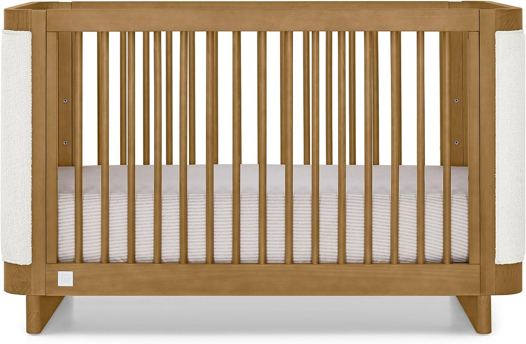 BabyGap Callie 4-in-1 Upholstered Crib (Acorn/White Boucle)