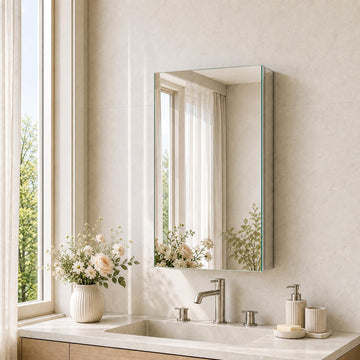 Bathroom Medicine Cabinet, 16x32 in Wall-mounted Medicine Cabinet Organizer