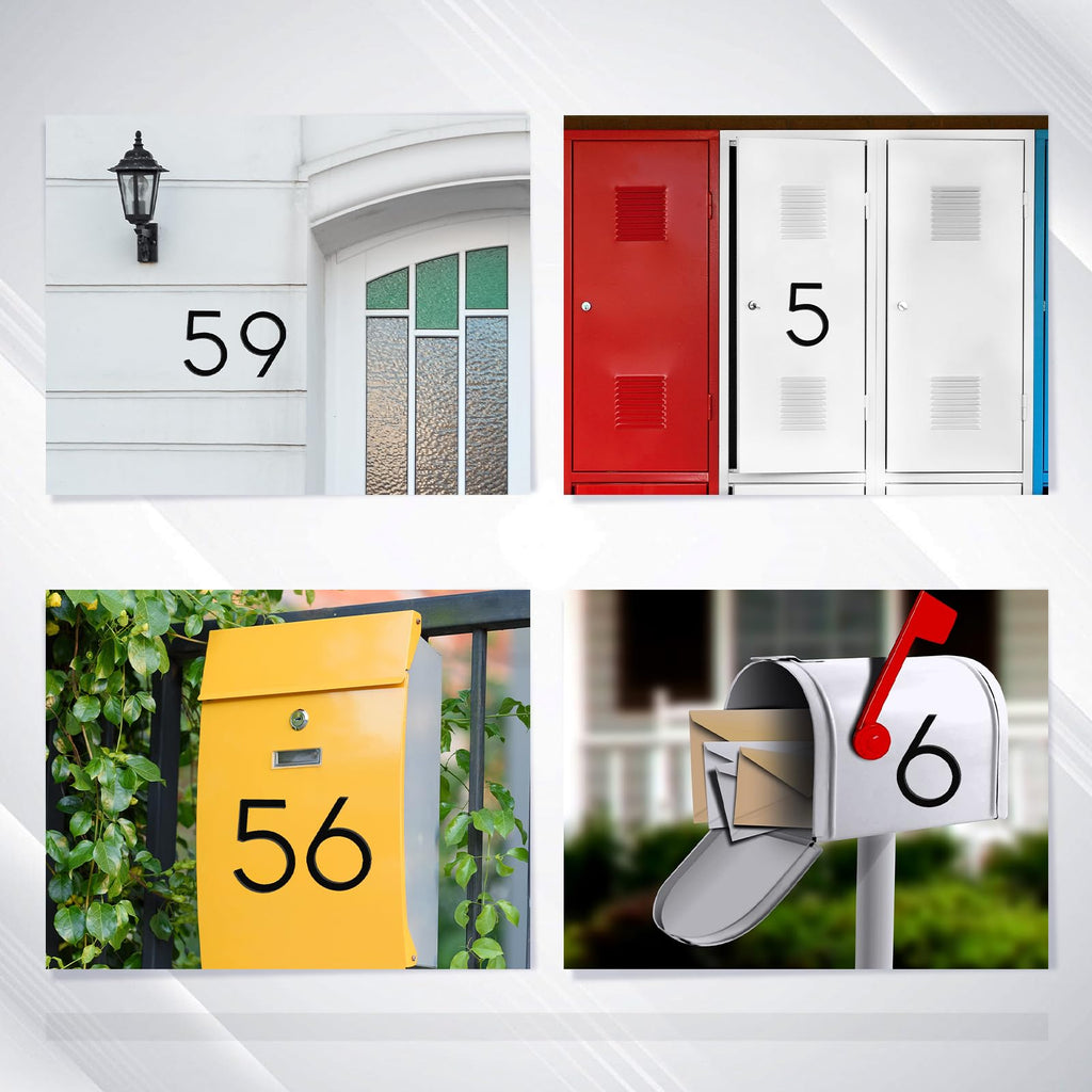Black 6 Inch Acrylic House Number 2 Set, Classic Style