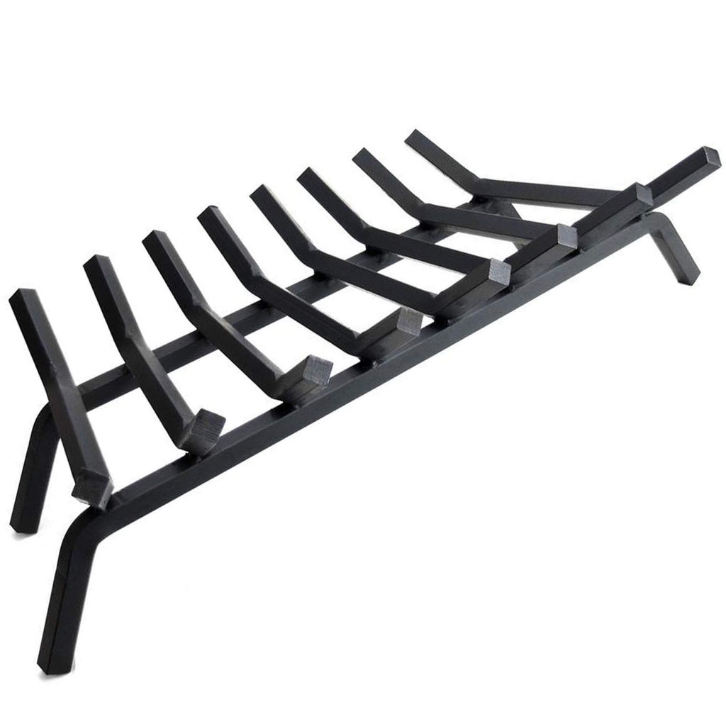 Fireplace Log Grate 36 inch 9 Bar Fire Grates Heavy Duty 3/4" Wide Solid Steel Indoor Chimney Hearth Outdoor Fire