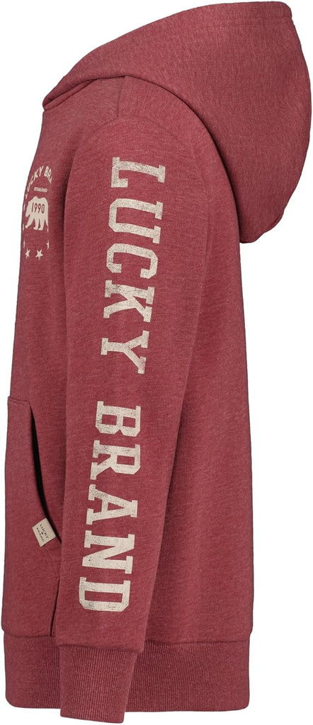 Boys' Long Sleeve Fleece Pull-over Hoodie, Comfortable, Relaxed Fit With Kangaroo Pockets