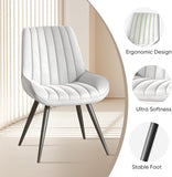 Nalupatio Modern Dining Chairs Set of 2, Comfy Dining Room Chairs with Thick Cushions