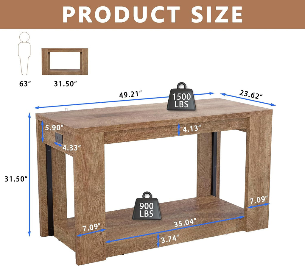 Heavy Duty Fish Tank Stand, 75-120 Gallon Aquarium with Power Outlet