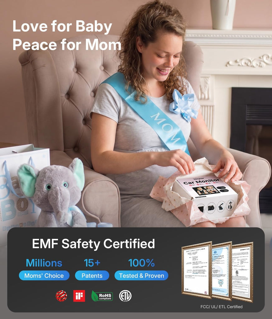 Latest 1440P 7'' Dual Car Camera Baby Monitor 940nm Night Vision