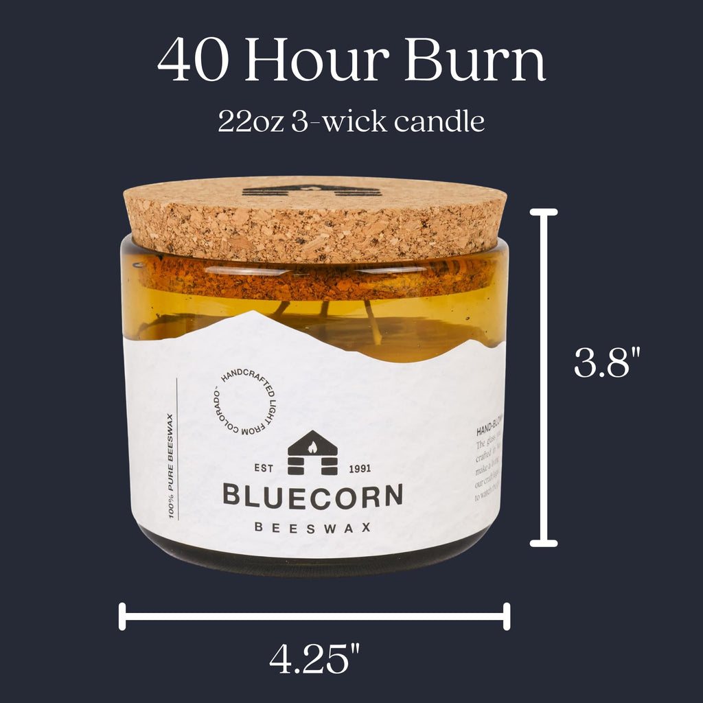 3-Wick Candle, 22 Oz, Amber Glass, 1 Count