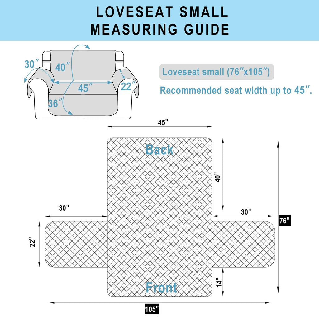 Loveseat Couch Cover for Dogs, Chocolate/Beige