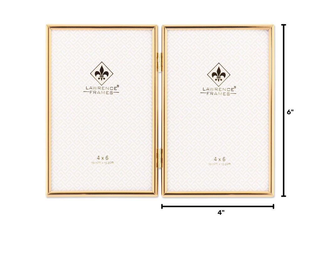 Metal Frame, Simply, Gold, 4x6 Double
