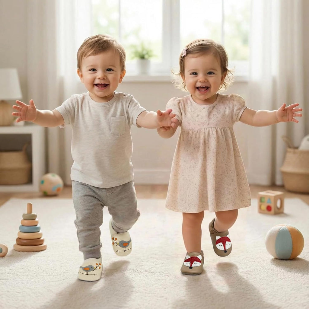 Leather Baby Shoes Soft Sole Baby Moccasins for Boys Girls