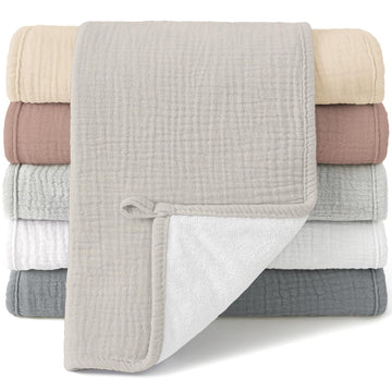 Muslin Burp Cloths, 100% Cotton Baby Burping Clothes, Large Extra Soft Absorbent for Unisex Newborn Boy and Girl