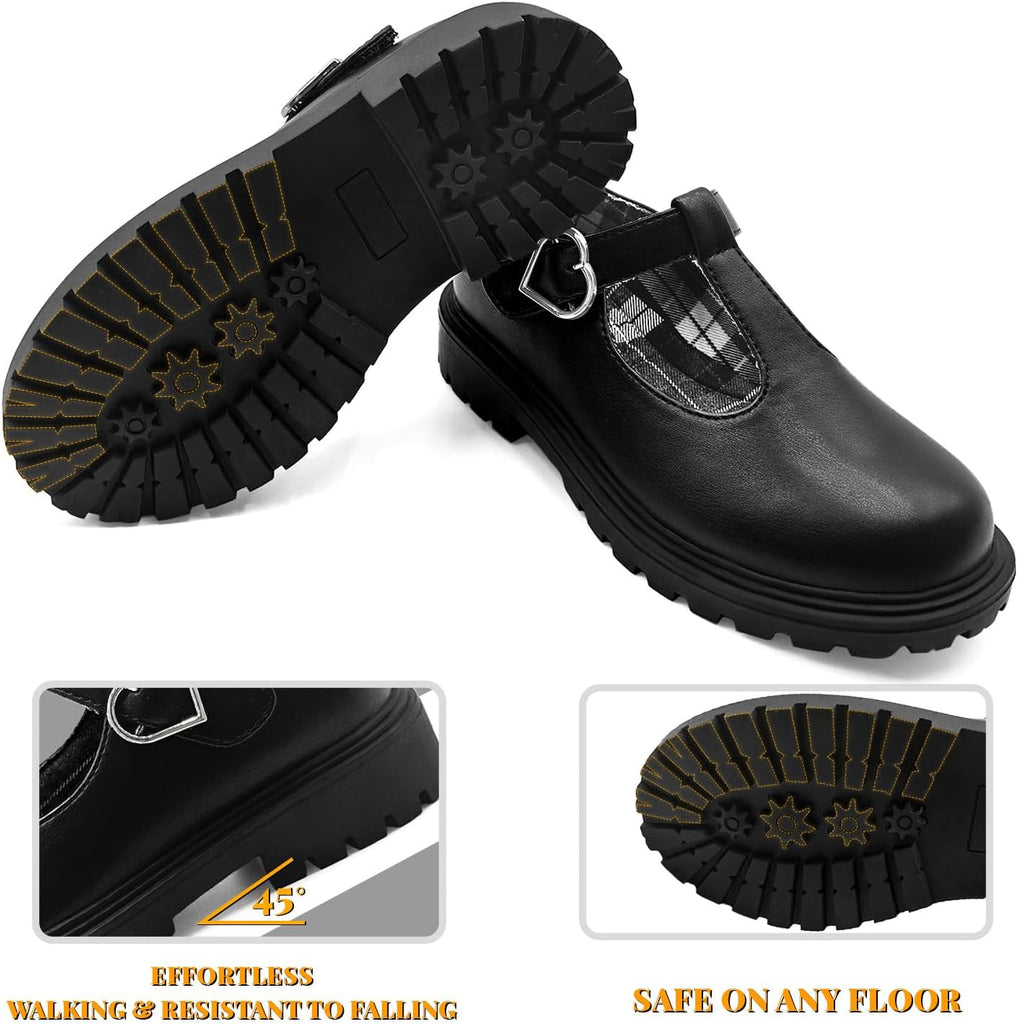Toddler Mary Jane School Uniform Shoes Comfortable Girls Dress