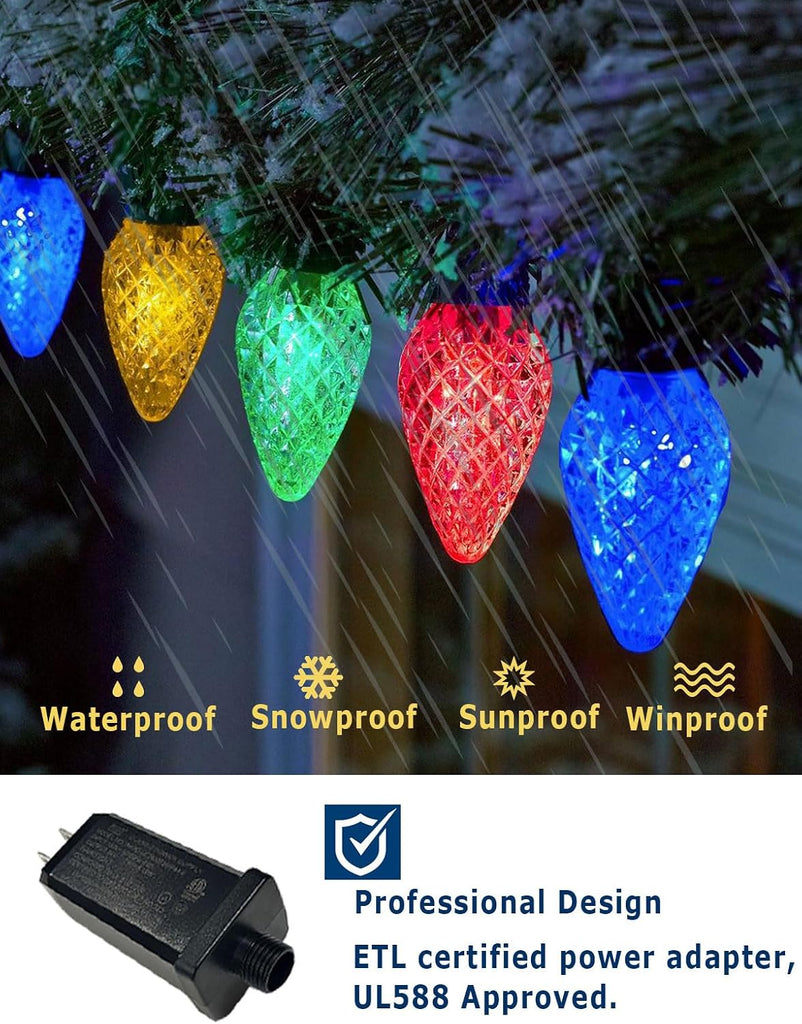 Smart RGB C9 Christmas Lights Outdoor 79FT, Color Changing String Lights