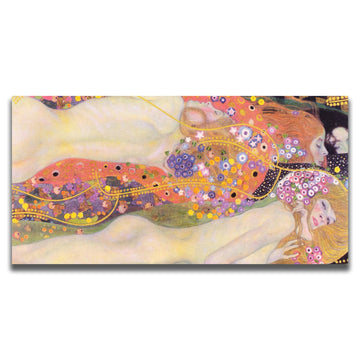 Klimt Canvas Wall Art Water Snake Poster - Natural Abstract Vintage Fine Art Oil Painting Print Modern Home Wall