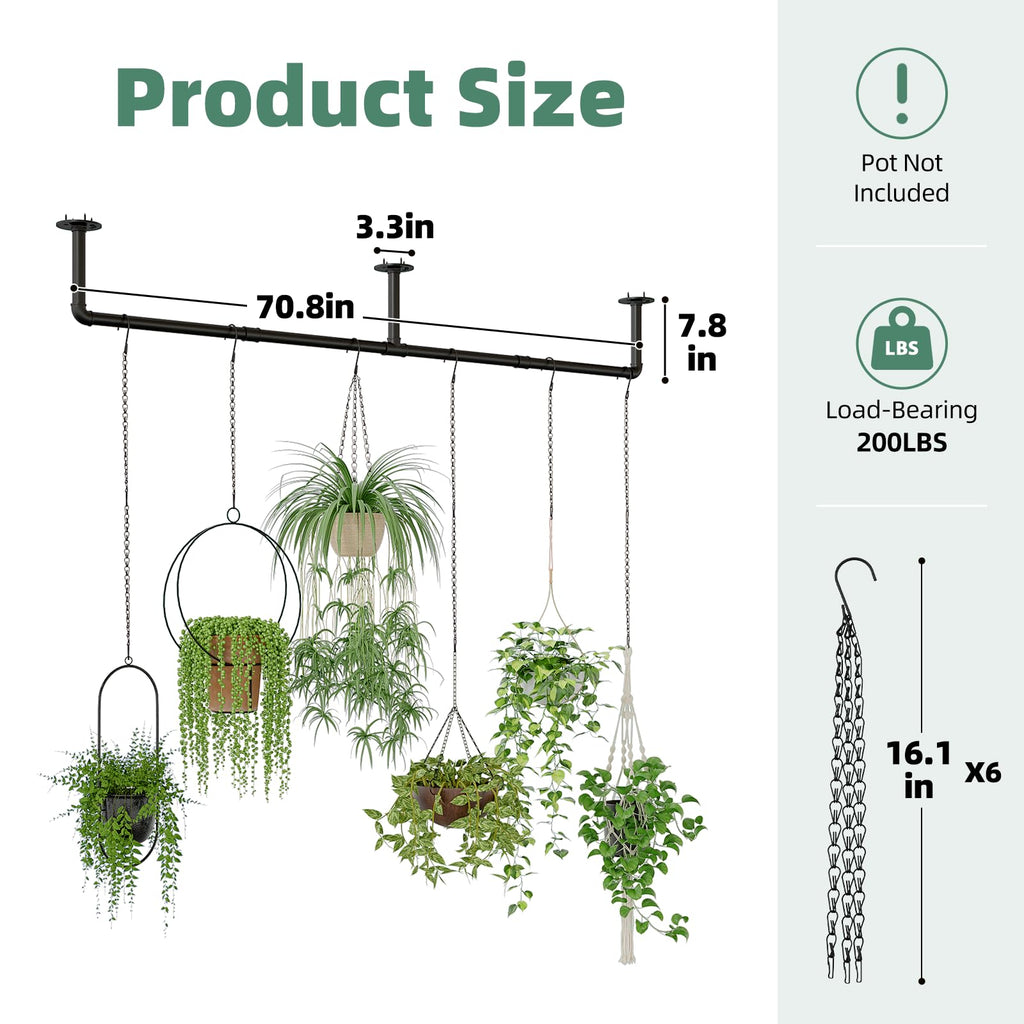 Plant Hanger Indoor with 6 Hanging Chains Hanging Planters