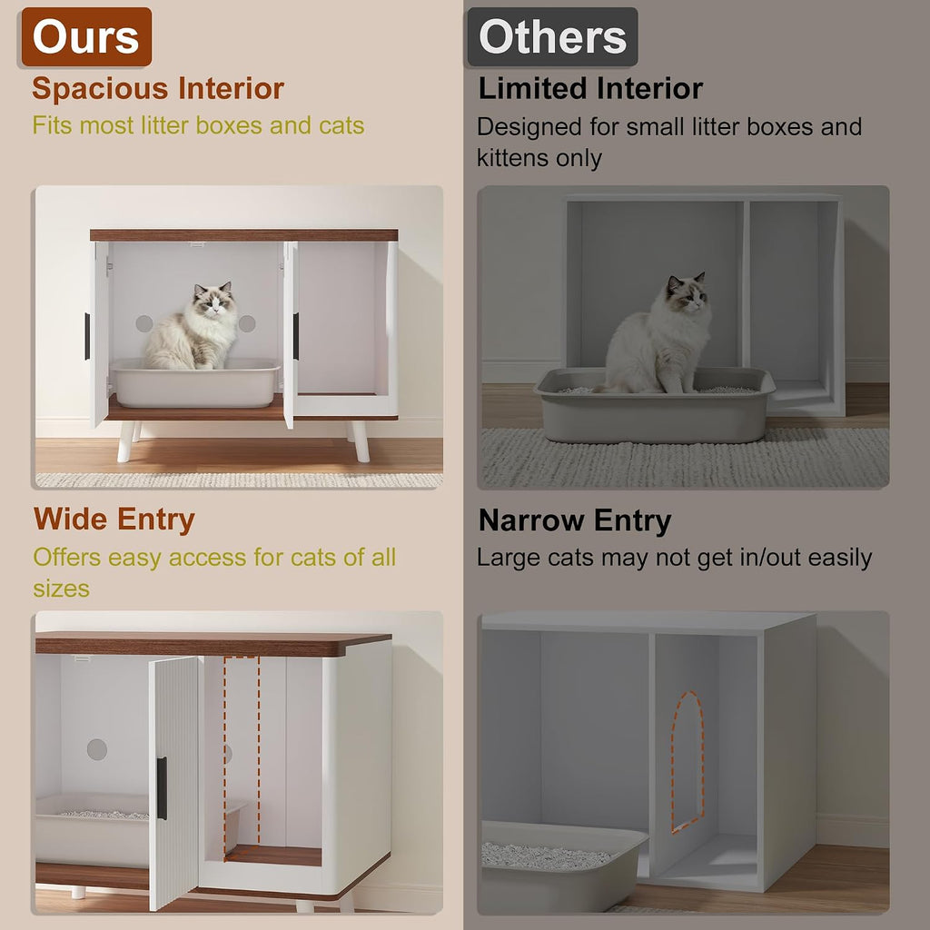 Cat Litter Box Enclosure, 30.7" Hidden Litter Box Furniture