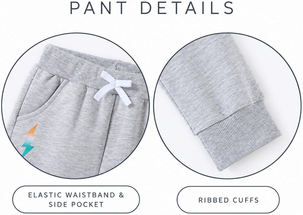 Toddler Boys Fall Winter Sweatshirt and Jogger Pants Set