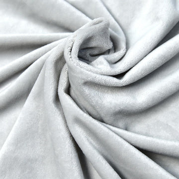 Light Grey Minky Fabric by The Yard, 60" Wide, 1 Yard