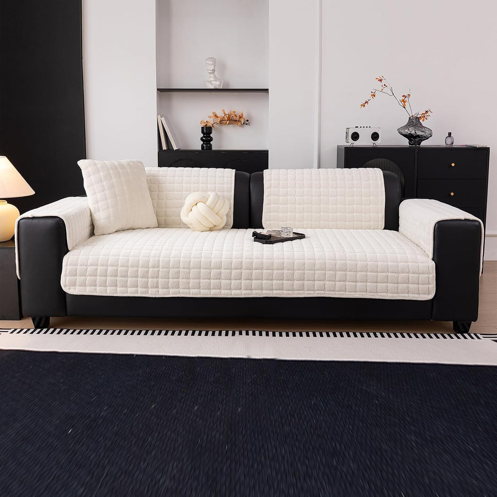 Velvet Couch Cover 3 Seats, Sofa Cover Washable, Pet Couch Covers 1PC