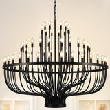 Extra Large Chandeliers for High Ceilings, Black Wagon Wheel Chandelier 72 Light 60In, Farmhouse Large Foyer Chandelier 3-Tier for Foye Entryway Staircase Living Dining Room A109-B0DSVQ5FDP