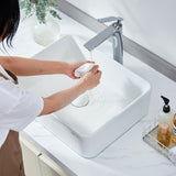 Rectangle Vessel Sink, 19" x 14.7" Countertop, White Ceramic Above Counter, Modern Style, Bright and Elegant, Well-Packaged for Bathroom, Hotel, Toilet A131-B0DG8L2PQZ