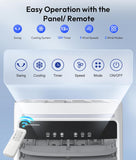 3-in-1 Portable Evaporative Air Cooler - 2000 CFM Swamp Cooler with 6.6-Gal Dual Tank & 4 Ice Packs, Remote Control