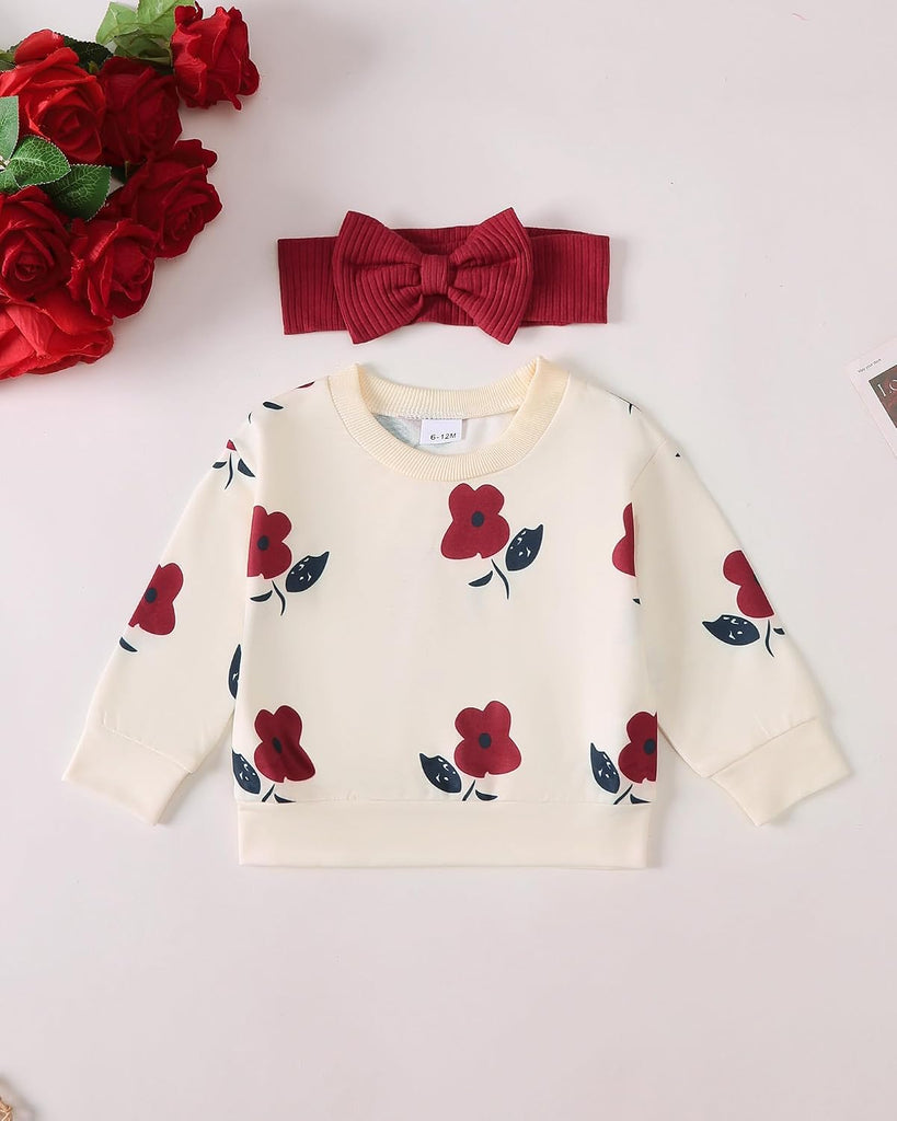 Toddler Baby Girl Clothes Fall Winter Sweatshirt Pants Outfit 6M