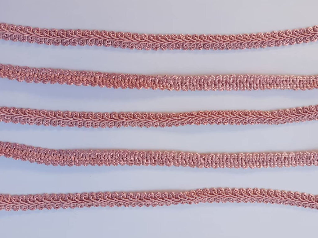 1/2 Inch Gimp Braid Trim 15 Yards for Upholstery Costume DIY Crafts(Dusty Pink Powder 1026)
