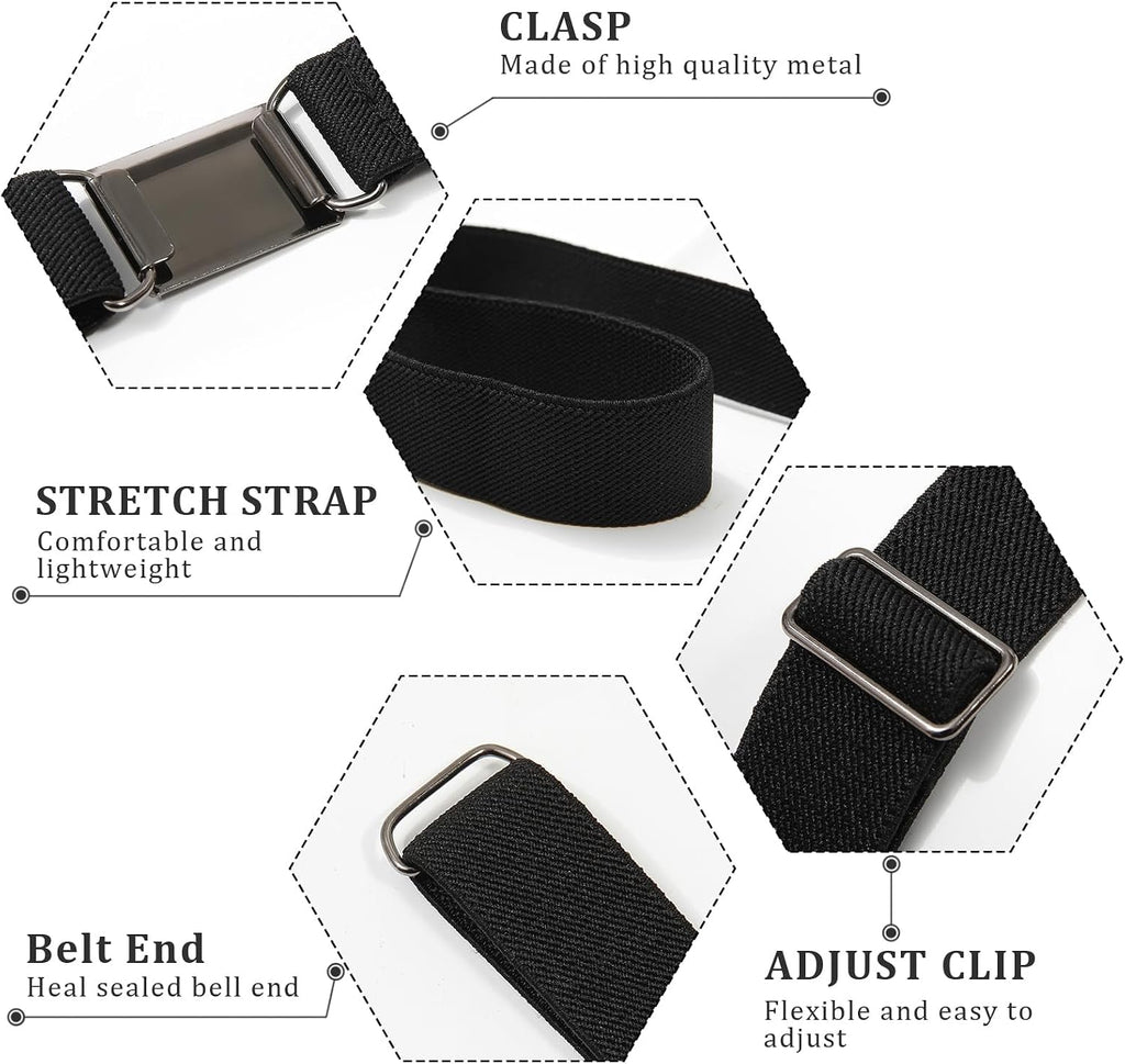 Kids Belt for Boy Elastic Adjustable Toddler Belt for School Uniform