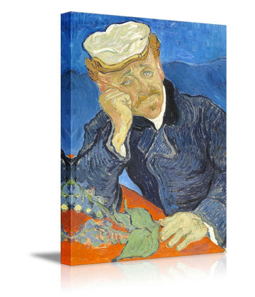 Portrait of Dr. Gachet by Vincent Van Gogh - Canvas Print Wall Art Famous Painting Reproduction - 16" x 24"