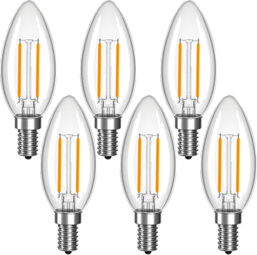Non-Dimmable C35 B10 E12 LED Type B Light Bulb 4W,2700K 400LM